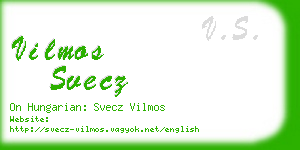 vilmos svecz business card